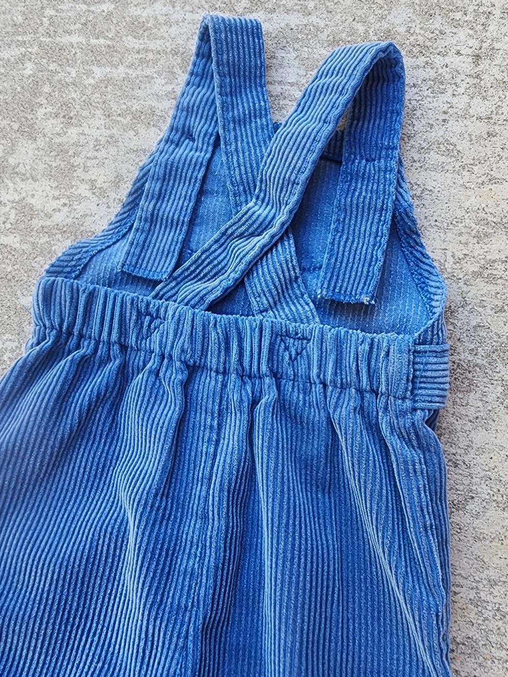 Vintage Health-tex Blue Corduroy Kids Overalls Arrow Appliqués Embroidery, 12M‎